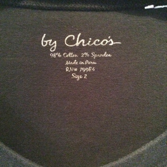 Solid Black 3/4 Sleeved Ladies Top - Picture 2 of 2